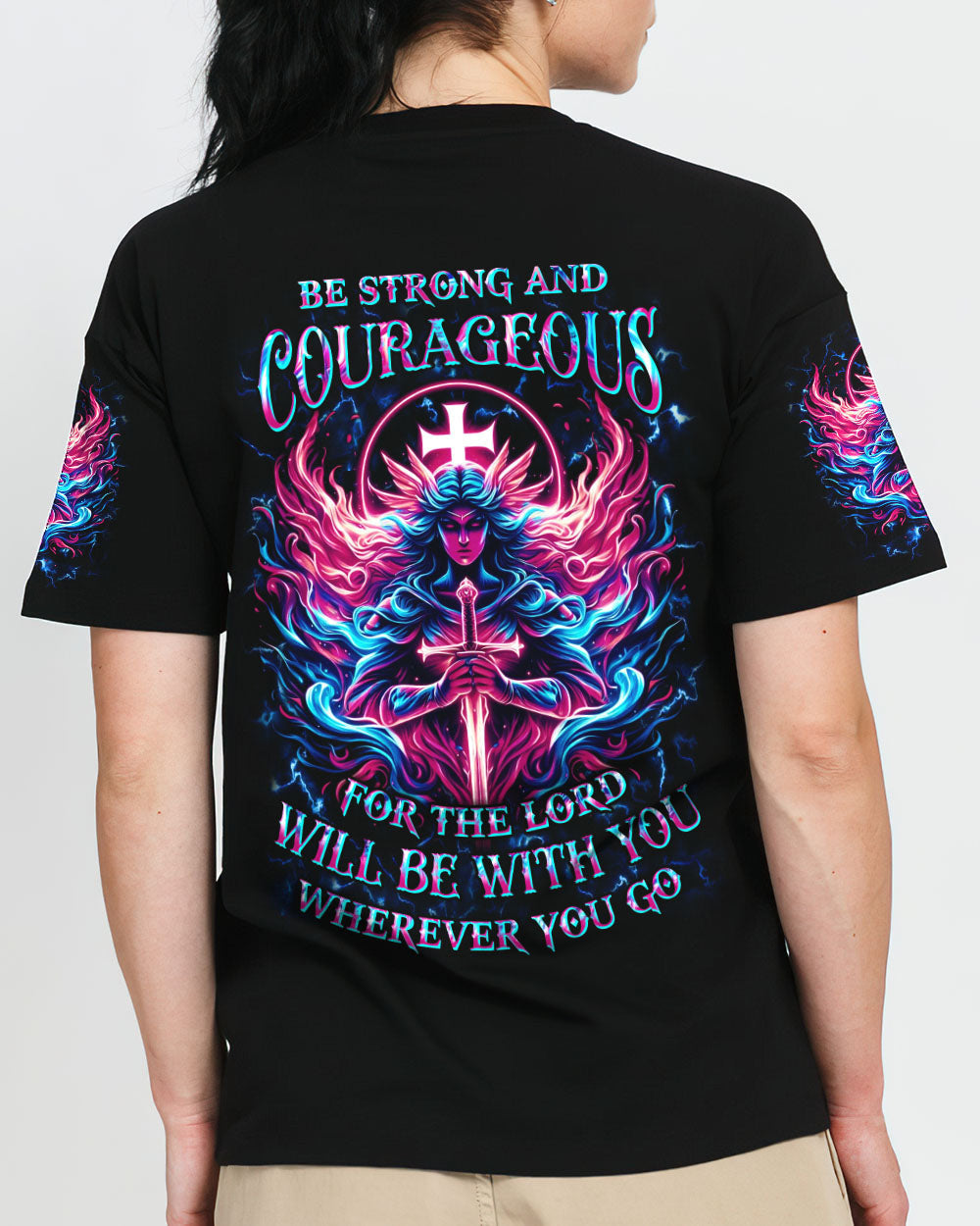 Be Strong And Courageous Women's All Over Print Shirt - Yhkd1604244, easychoo.com