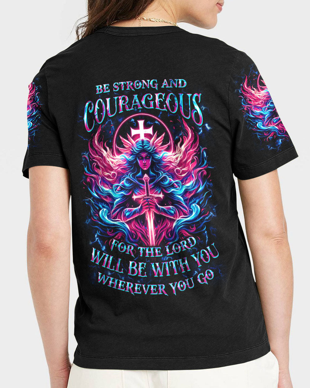 Be Strong And Courageous Women's All Over Print Shirt - Yhkd1604244, easychoo.com