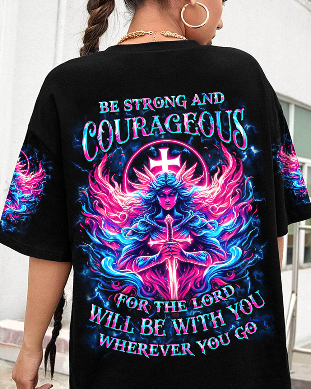 Be Strong And Courageous Women's All Over Print Shirt - Yhkd1604244, easychoo.com