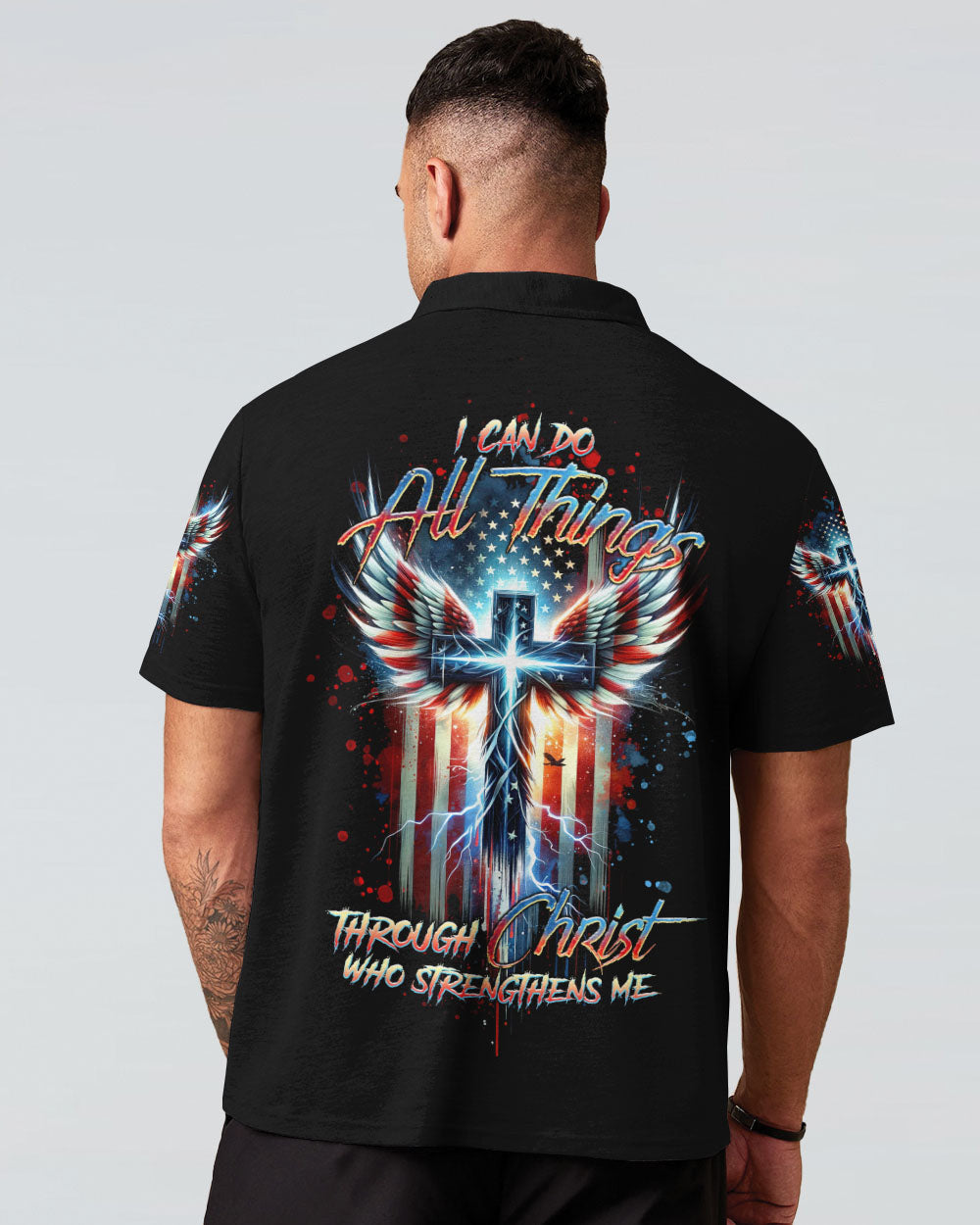 I Can Do All Things Cross Wings Men's All Over Print Shirt - Tltr1701244, easychoo.com