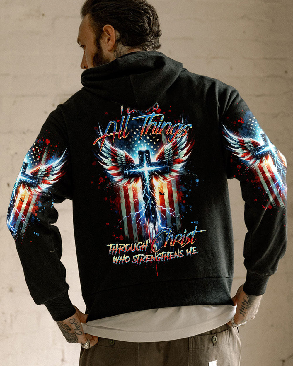 I Can Do All Things Cross Wings Men's All Over Print Shirt - Tltr1701244, easychoo.com