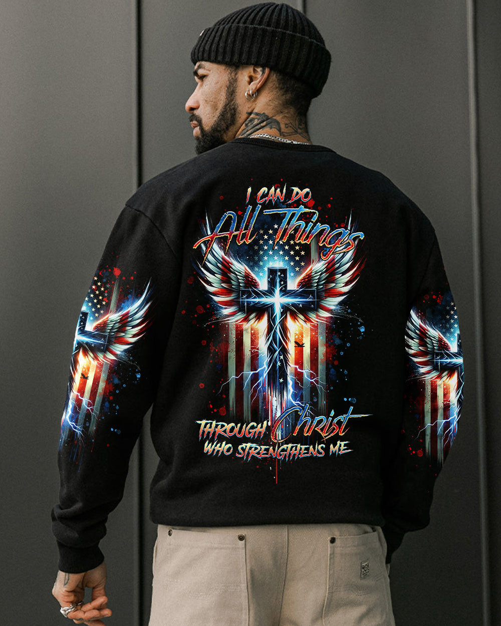 I Can Do All Things Cross Wings Men's All Over Print Shirt - Tltr1701244, easychoo.com