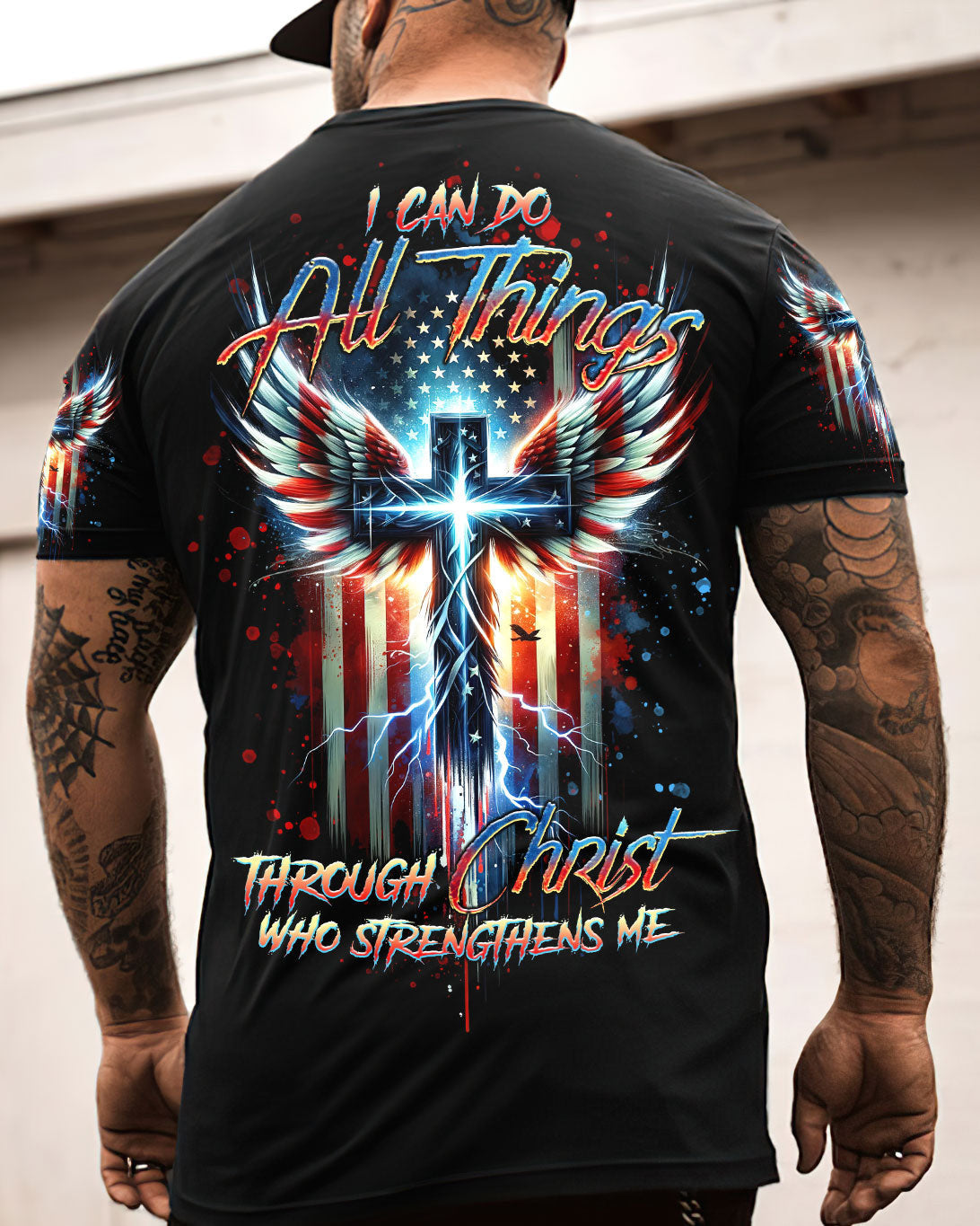 I Can Do All Things Cross Wings Men's All Over Print Shirt - Tltr1701244, easychoo.com