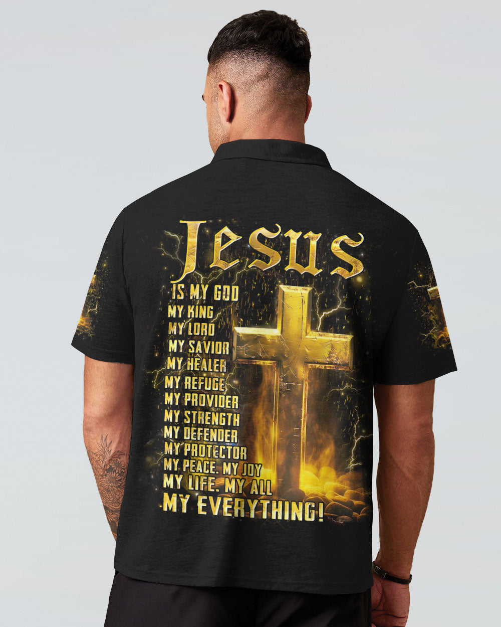 Jesus Is My God Men's All Over Print Shirt - Yhhn1405244, easychoo.com