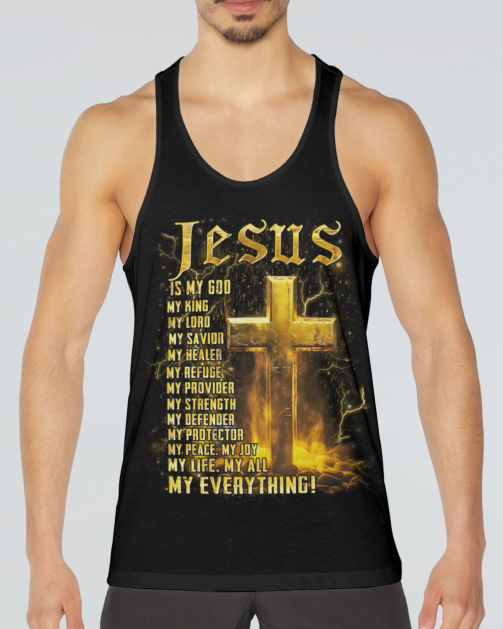 Jesus Is My God Men's All Over Print Shirt - Yhhn1405244, easychoo.com