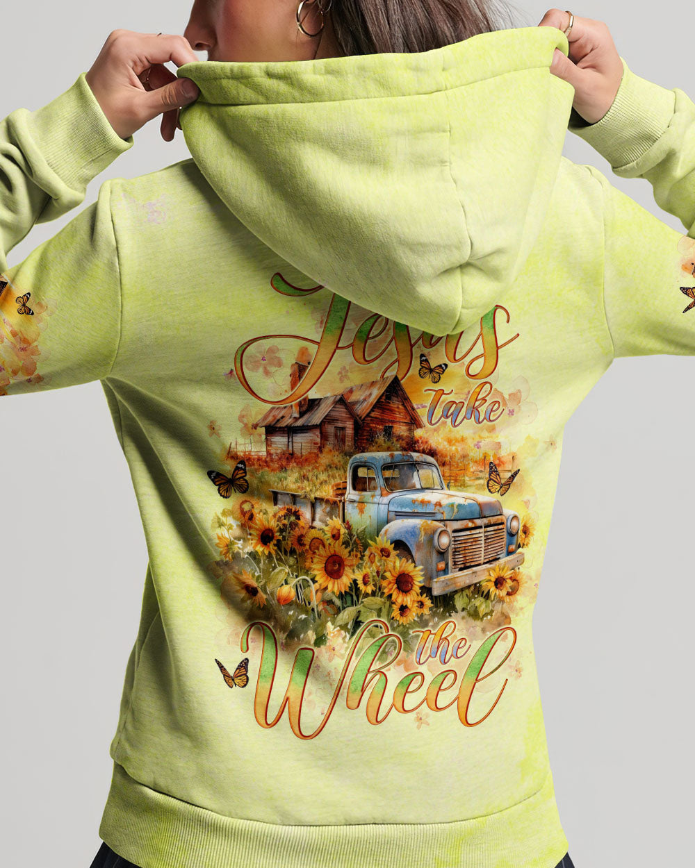 Jesus Take The Wheel Farm Truck Women's All Over Print Shirt - Tlno2504245, easychoo.com