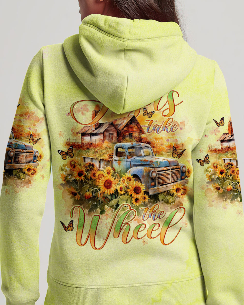 Jesus Take The Wheel Farm Truck Women's All Over Print Shirt - Tlno2504245, easychoo.com