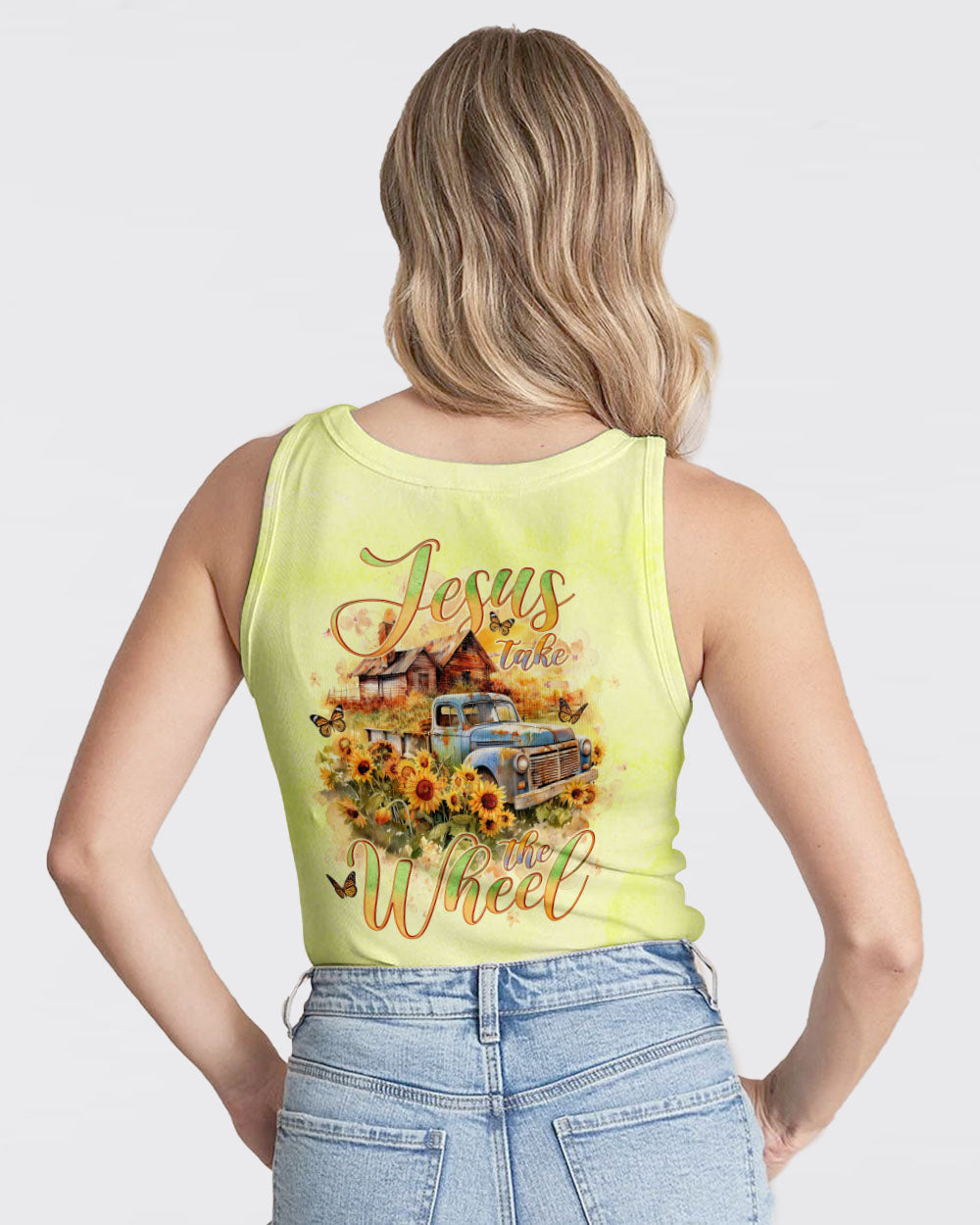 Jesus Take The Wheel Farm Truck Women's All Over Print Shirt - Tlno2504245, easychoo.com