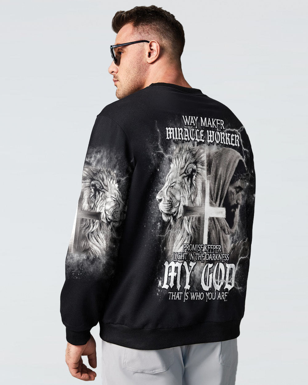 Way Maker Miracle Worker Cross Lion Men's All Over Print Shirt - Tlnt2005242, easychoo.com