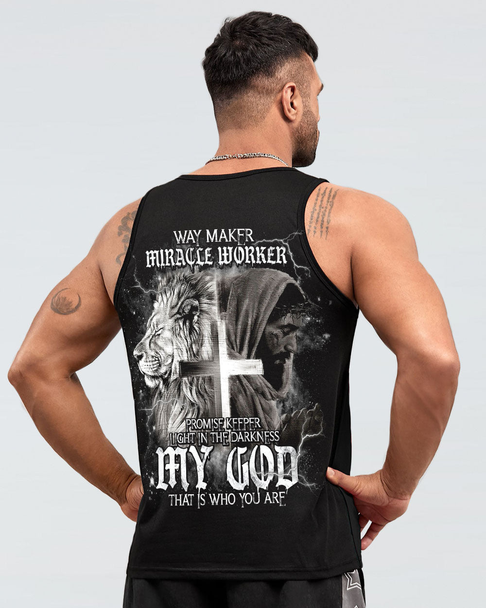 Way Maker Miracle Worker Cross Lion Men's All Over Print Shirt - Tlnt2005242, easychoo.com