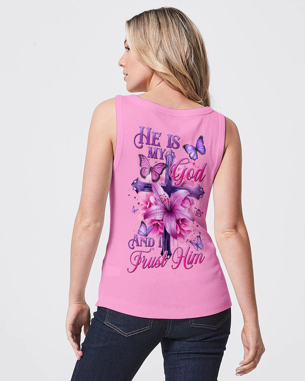He Is My God And I Trust Him Women's All Over Print Shirt - Tyhi0605242, easychoo.com