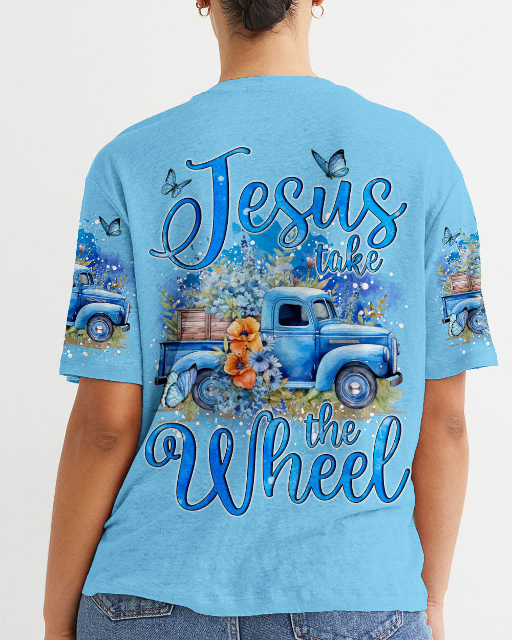 Jesus Take The Wheel Women's All Over Print Shirt - Tyqy0405242, easychoo.com