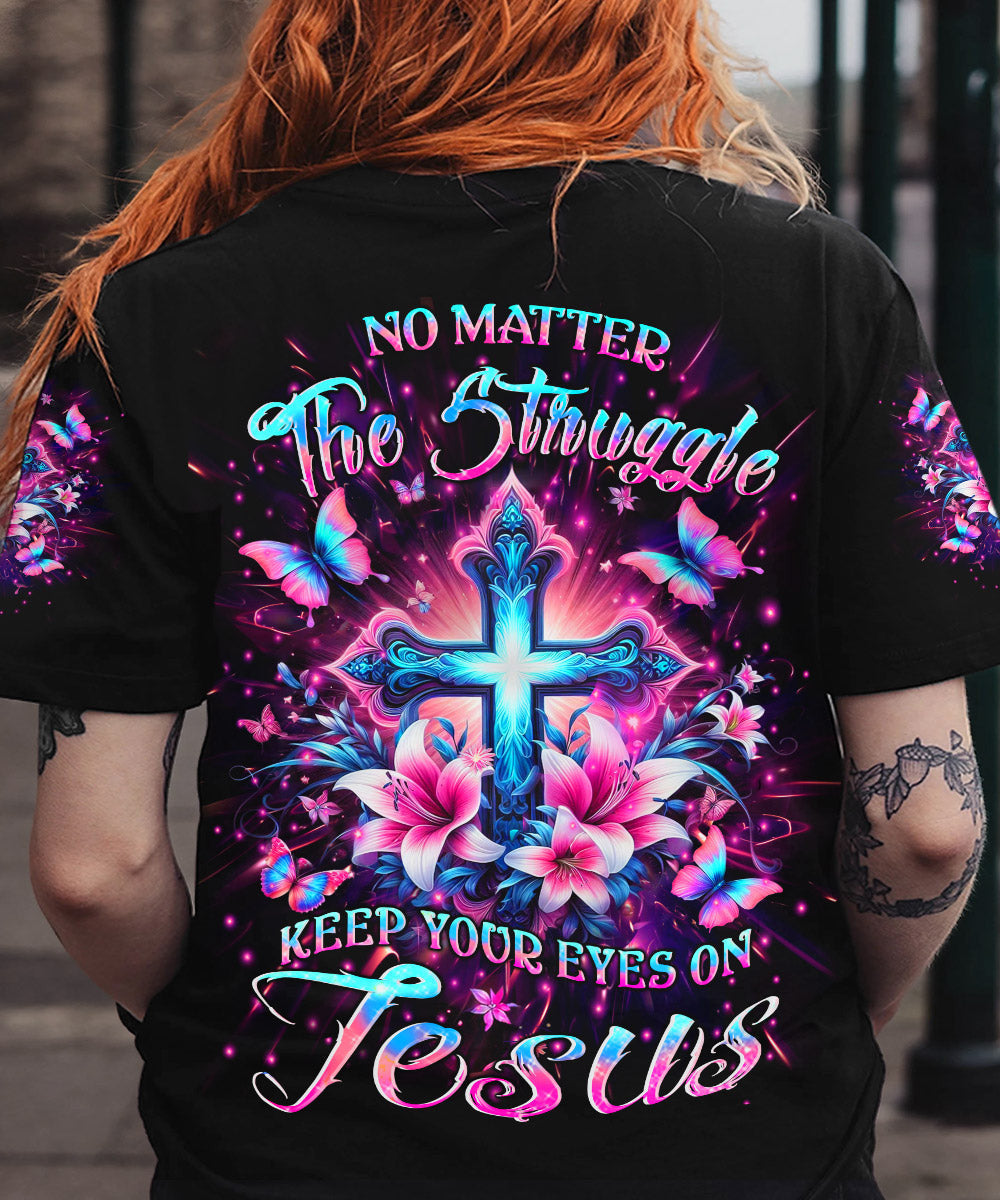 Keep Your Eyes On Jesus Women's All Over Print Shirt - Yhlt0405243, easychoo.com