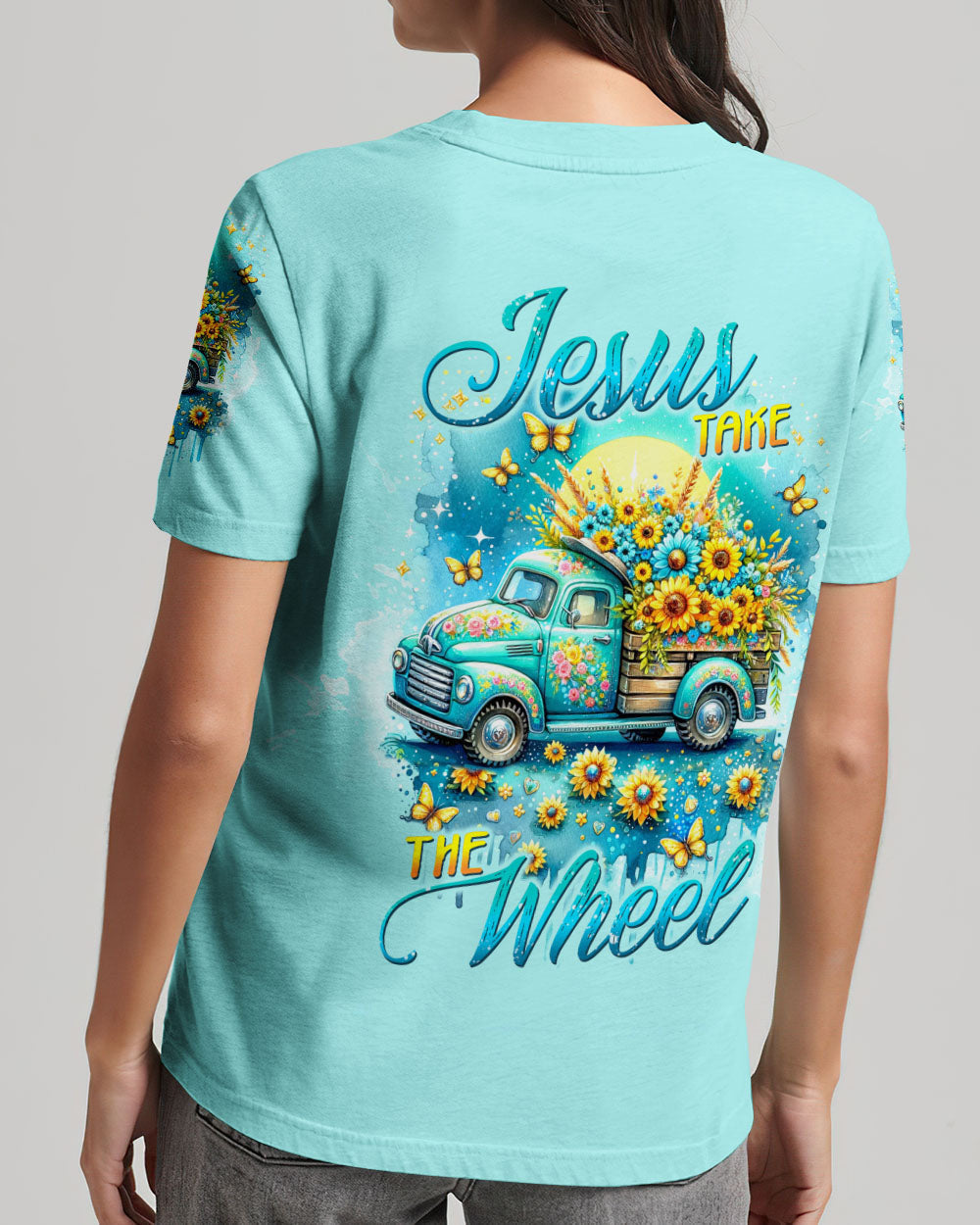 Jesus Take The Wheel Women's All Over Print Shirt - Tltw2604245, easychoo.com