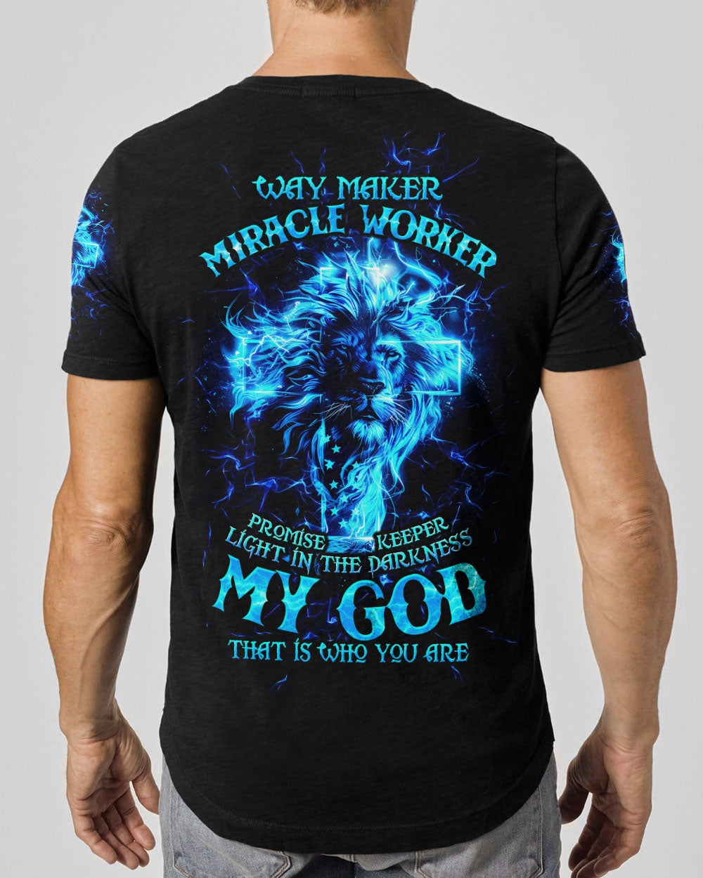 Way Maker Miracle Worker Cross Lion Men's All Over Print Shirt - Tltw1304245, easychoo.com