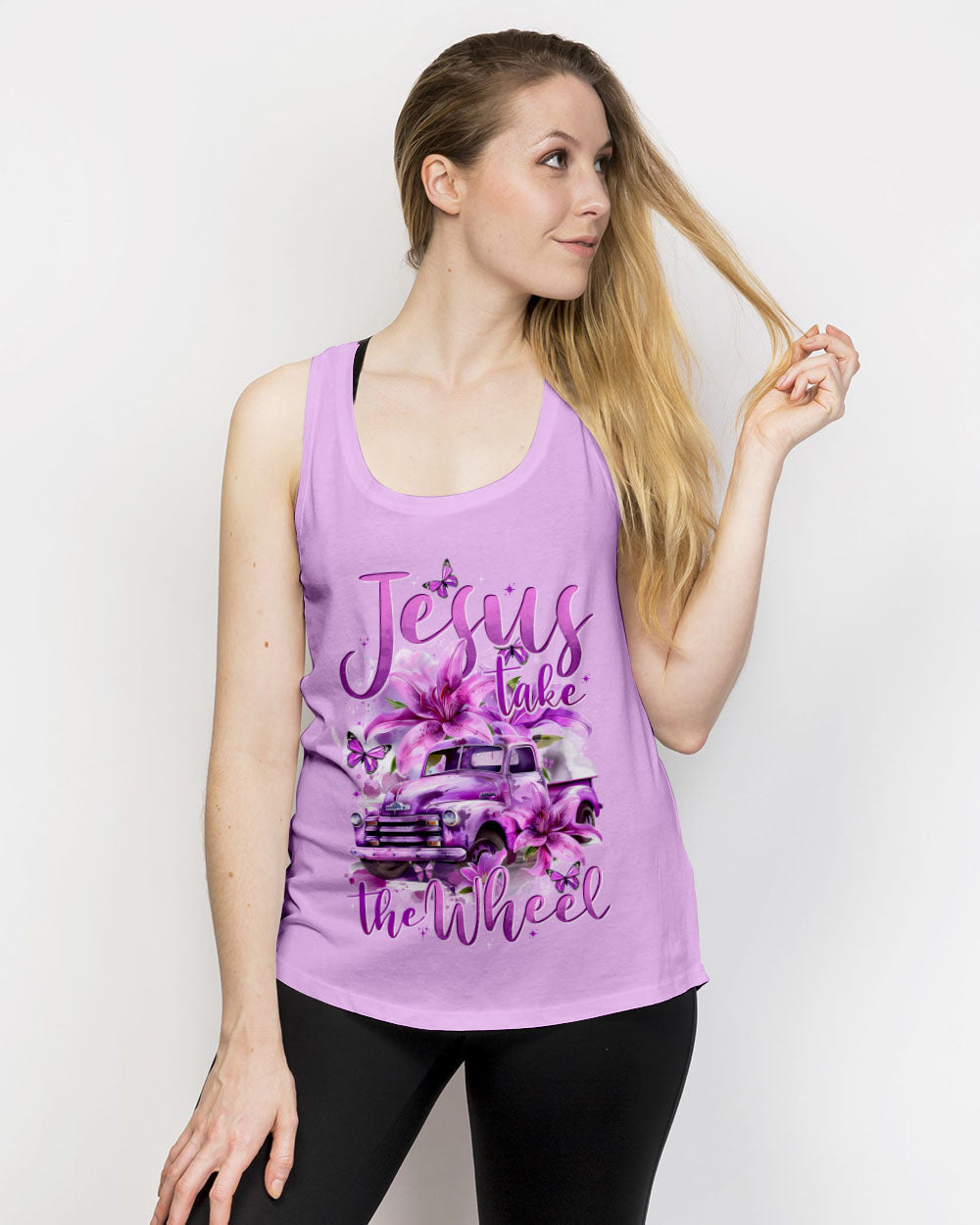 Jesus Take The Wheel Lilies Women's All Over Print Shirt - Tytd0405242, easychoo.com