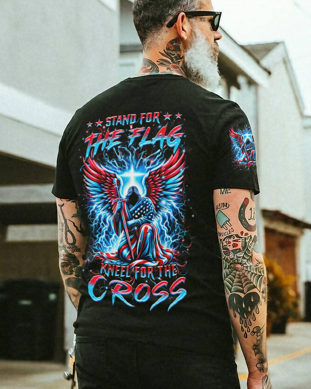 Stand For The Flag Kneel For The Cross Men's All Over Print Shirt - Yhhn0805242, easychoo.com