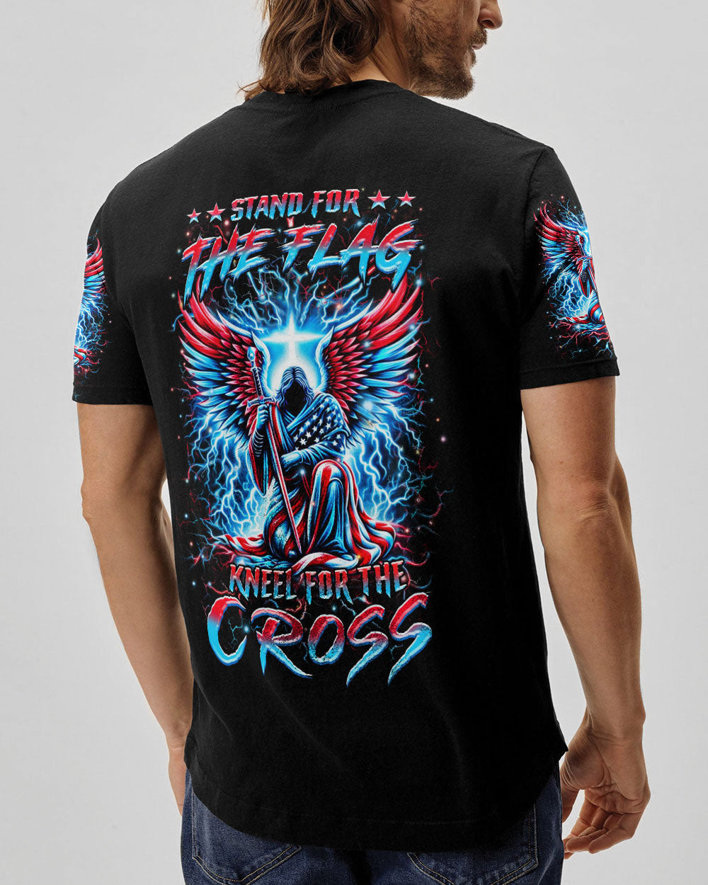 Stand For The Flag Kneel For The Cross Men's All Over Print Shirt - Yhhn0805242, easychoo.com