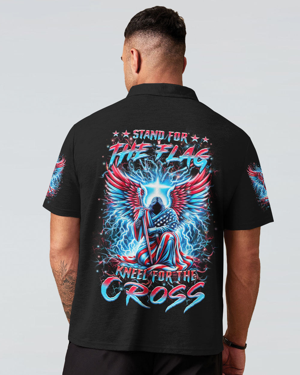 Stand For The Flag Kneel For The Cross Men's All Over Print Shirt - Yhhn0805242, easychoo.com