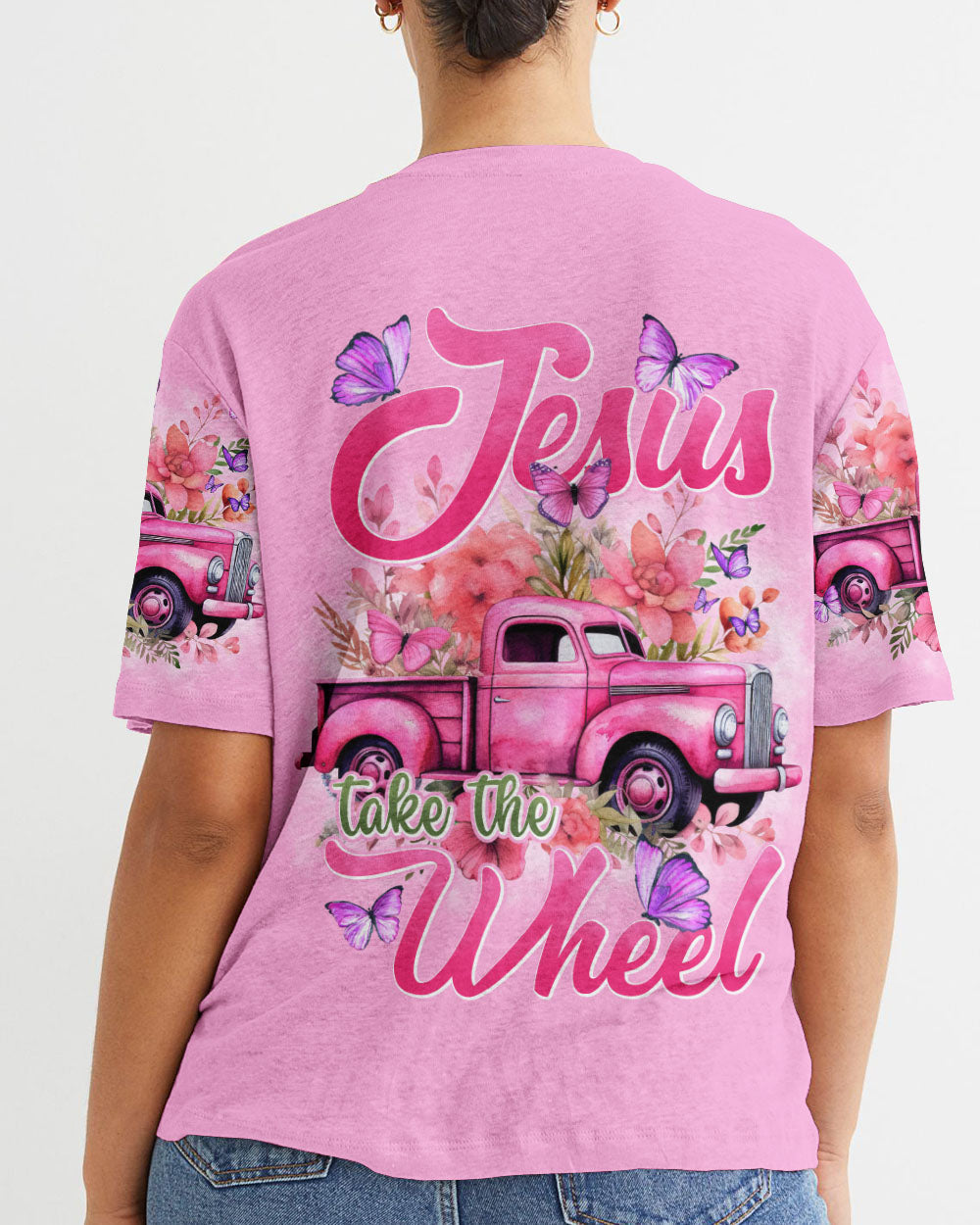 Jesus Take The Wheel Women's All Over Print Shirt - Tyhi0705243, easychoo.com
