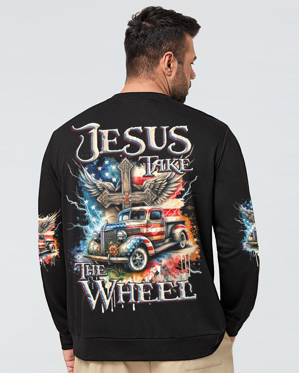 Jesus Take The Wheel Men's All Over Print Shirt - Tytd1811231, easychoo.com