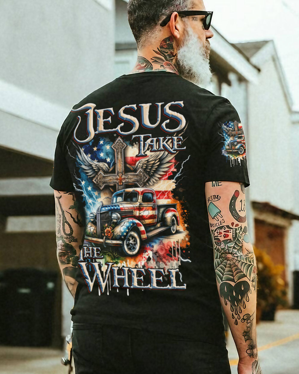 Jesus Take The Wheel Men's All Over Print Shirt - Tytd1811231, easychoo.com