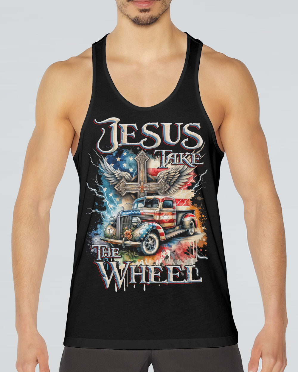 Jesus Take The Wheel Men's All Over Print Shirt - Tytd1811231, easychoo.com