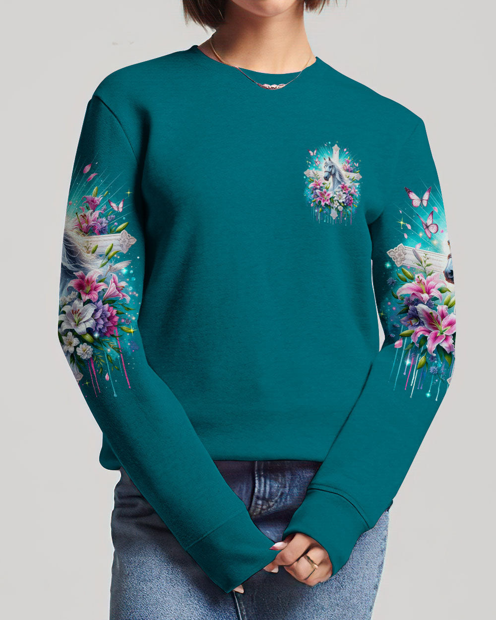 Runs On Jesus And Horses Women's All Over Print Shirt - Tyqy1612234, easychoo.com