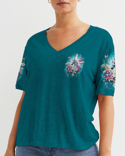 Runs On Jesus And Horses Women's All Over Print Shirt - Tyqy1612234, easychoo.com