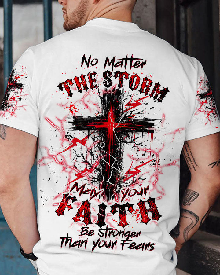 No Matter The Storm Cross Men's All Over Print Shirt - Tltw2705244, easychoo.com