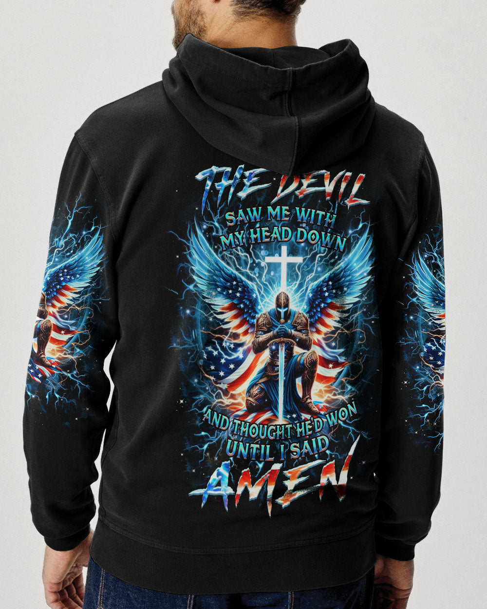 The Devil Caught Me With My Head Down Men's All Over Print Shirt - Yhhn0905244, easychoo.com