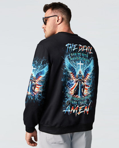 The Devil Caught Me With My Head Down Men's All Over Print Shirt - Yhhn0905244, easychoo.com