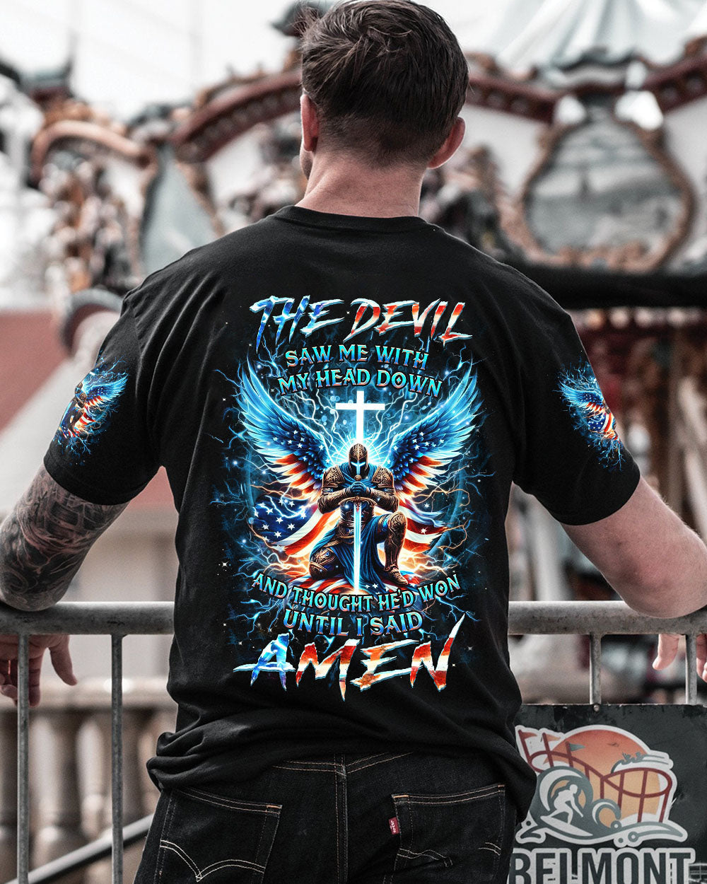 The Devil Caught Me With My Head Down Men's All Over Print Shirt - Yhhn0905244, easychoo.com