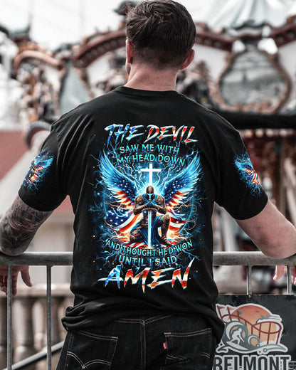 The Devil Caught Me With My Head Down Men's All Over Print Shirt - Yhhn0905244, easychoo.com
