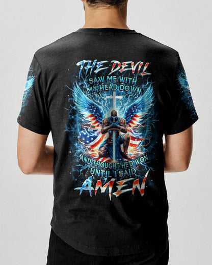 The Devil Caught Me With My Head Down Men's All Over Print Shirt - Yhhn0905244, easychoo.com