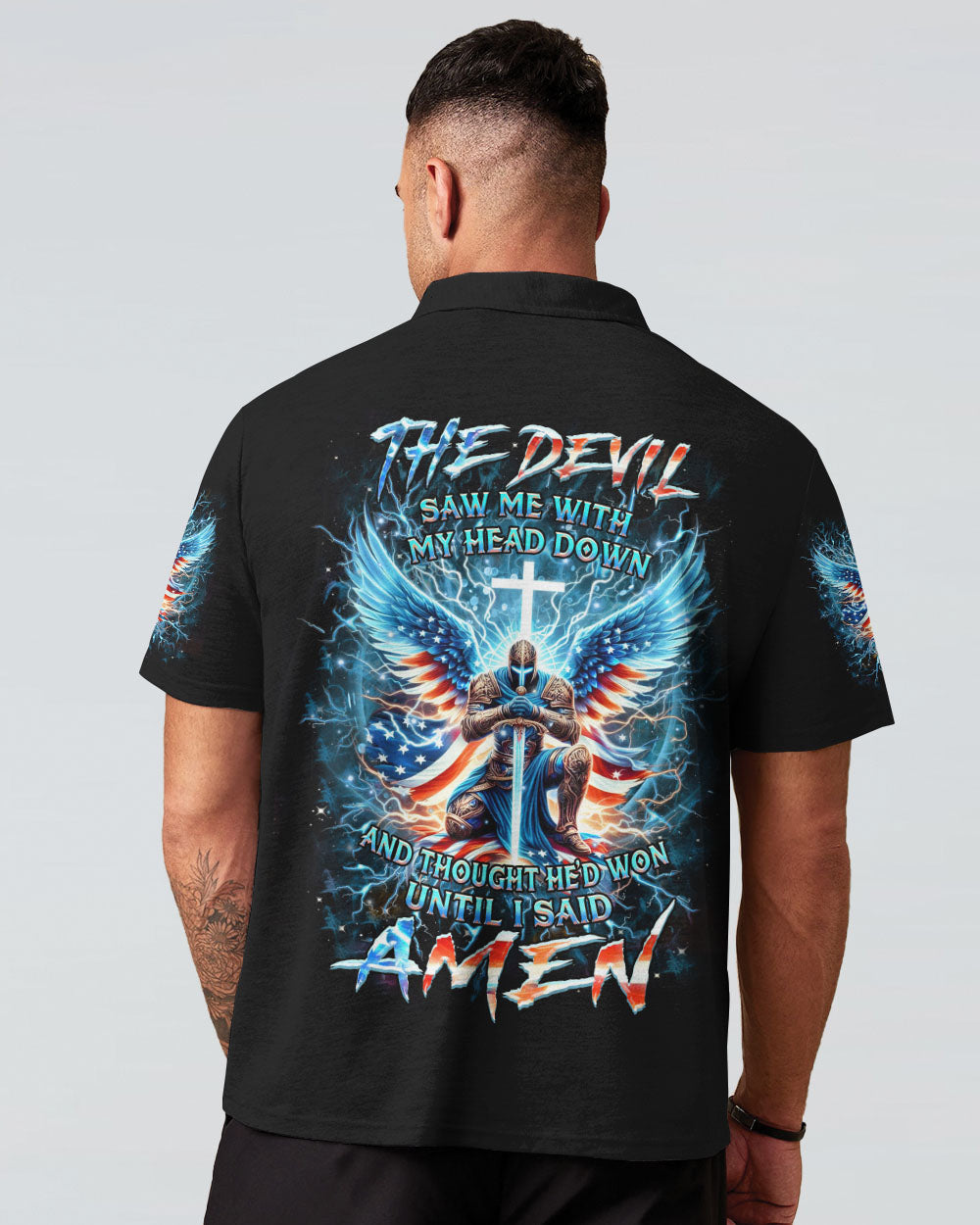 The Devil Caught Me With My Head Down Men's All Over Print Shirt - Yhhn0905244, easychoo.com