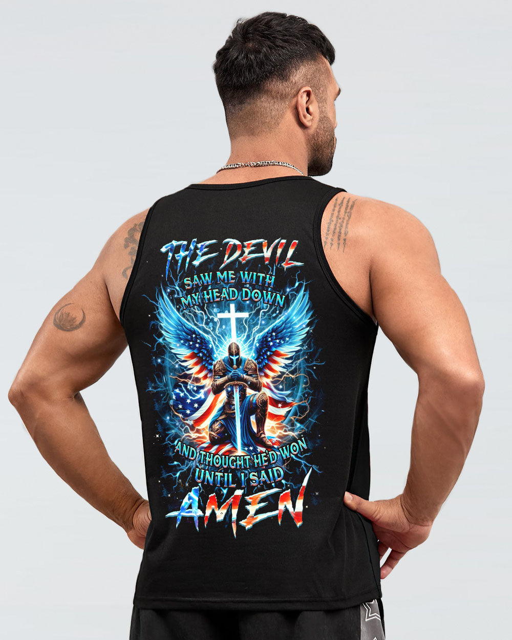 The Devil Caught Me With My Head Down Men's All Over Print Shirt - Yhhn0905244, easychoo.com