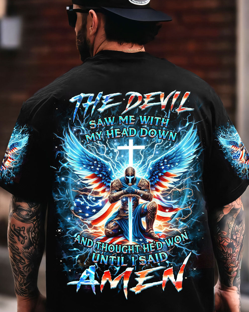 The Devil Caught Me With My Head Down Men's All Over Print Shirt - Yhhn0905244, easychoo.com