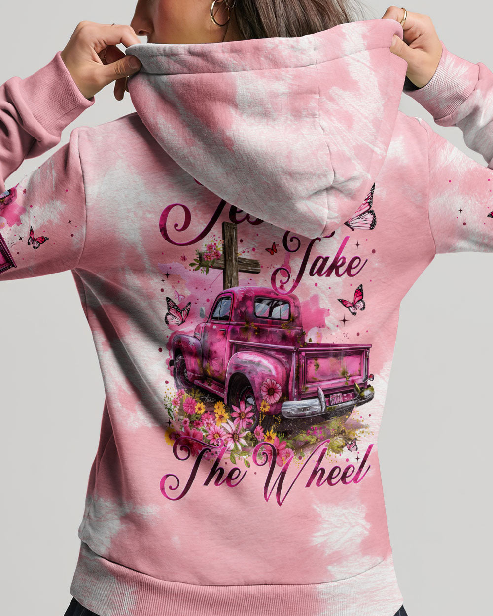 Jesus Take The Wheel Tie Dye Women's All Over Print Shirt - Tytm2902242, easychoo.com