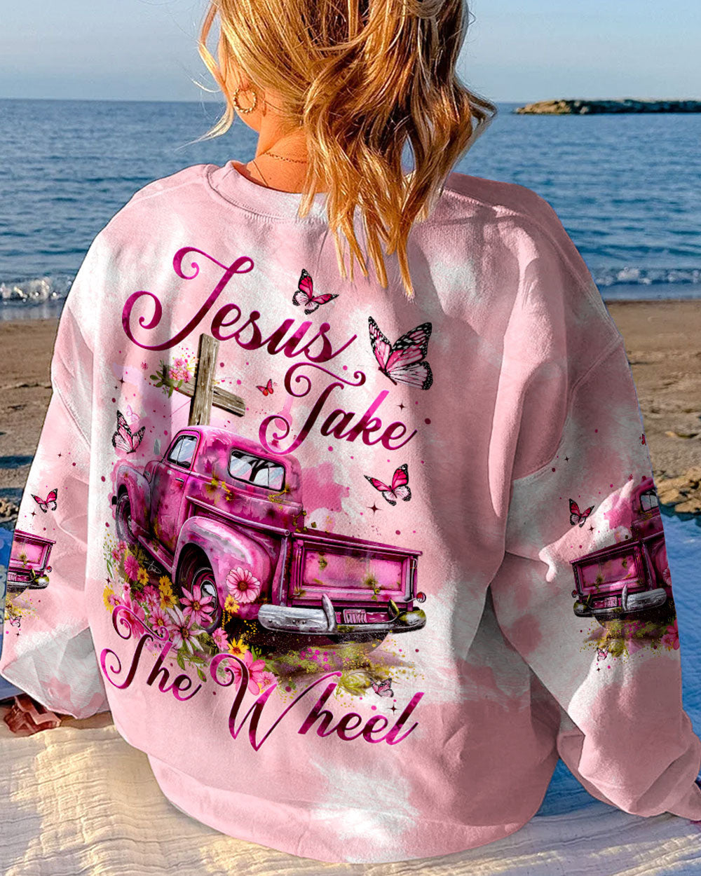 Jesus Take The Wheel Tie Dye Women's All Over Print Shirt - Tytm2902242, easychoo.com