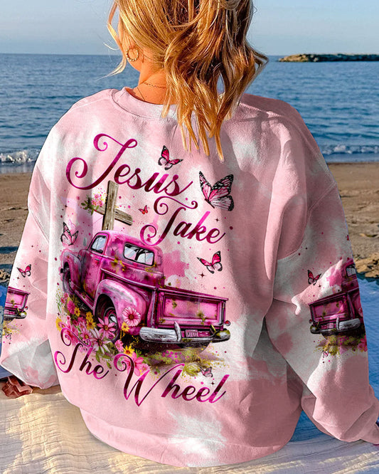 Jesus Take The Wheel Tie Dye Women's All Over Print Shirt - Tytm2902242, easychoo.com