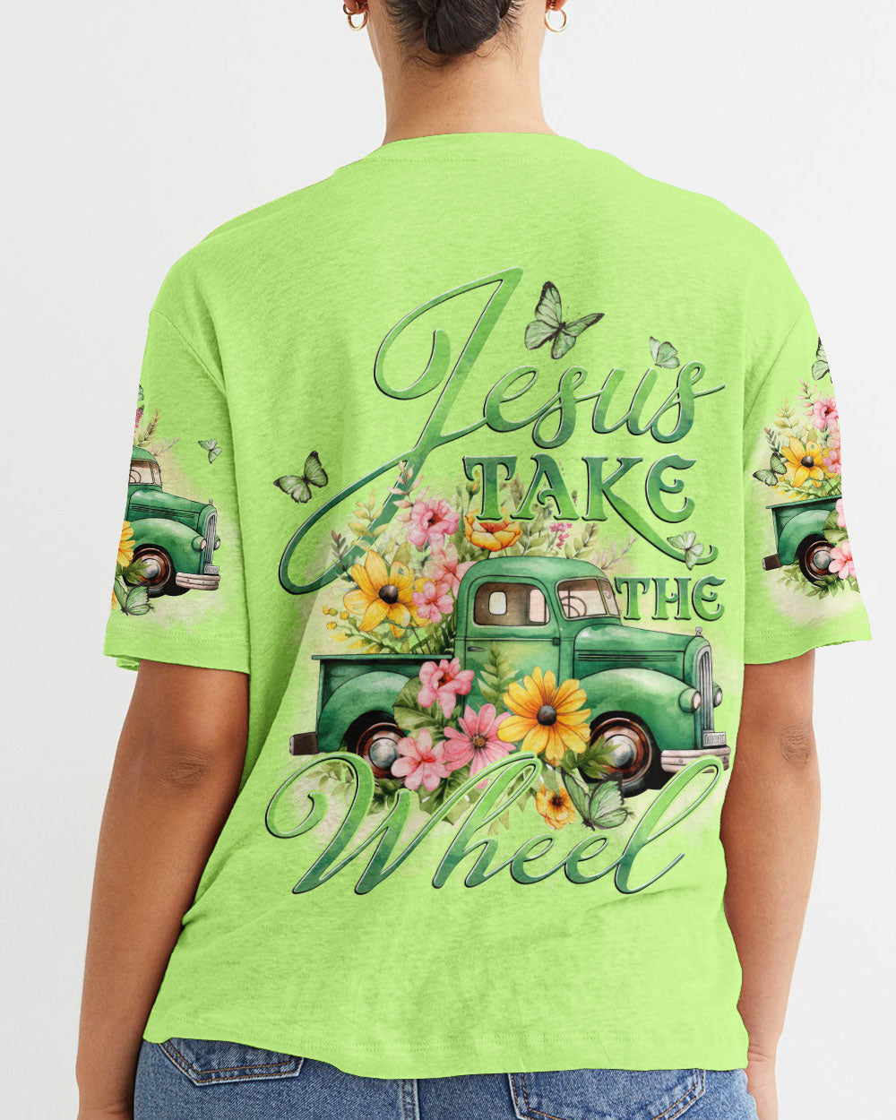Jesus Take The Wheel Women's All Over Print Shirt - Tytd1612231, easychoo.com