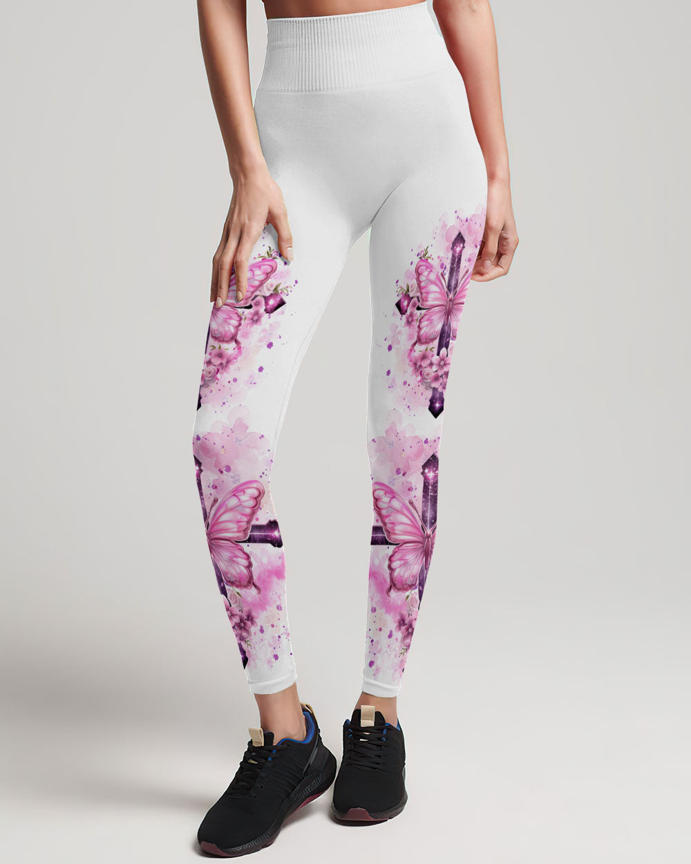 God Is My Strength Cross Butterfly Women's All Over Print Shirt - Yhkd2211231, easychoo.com