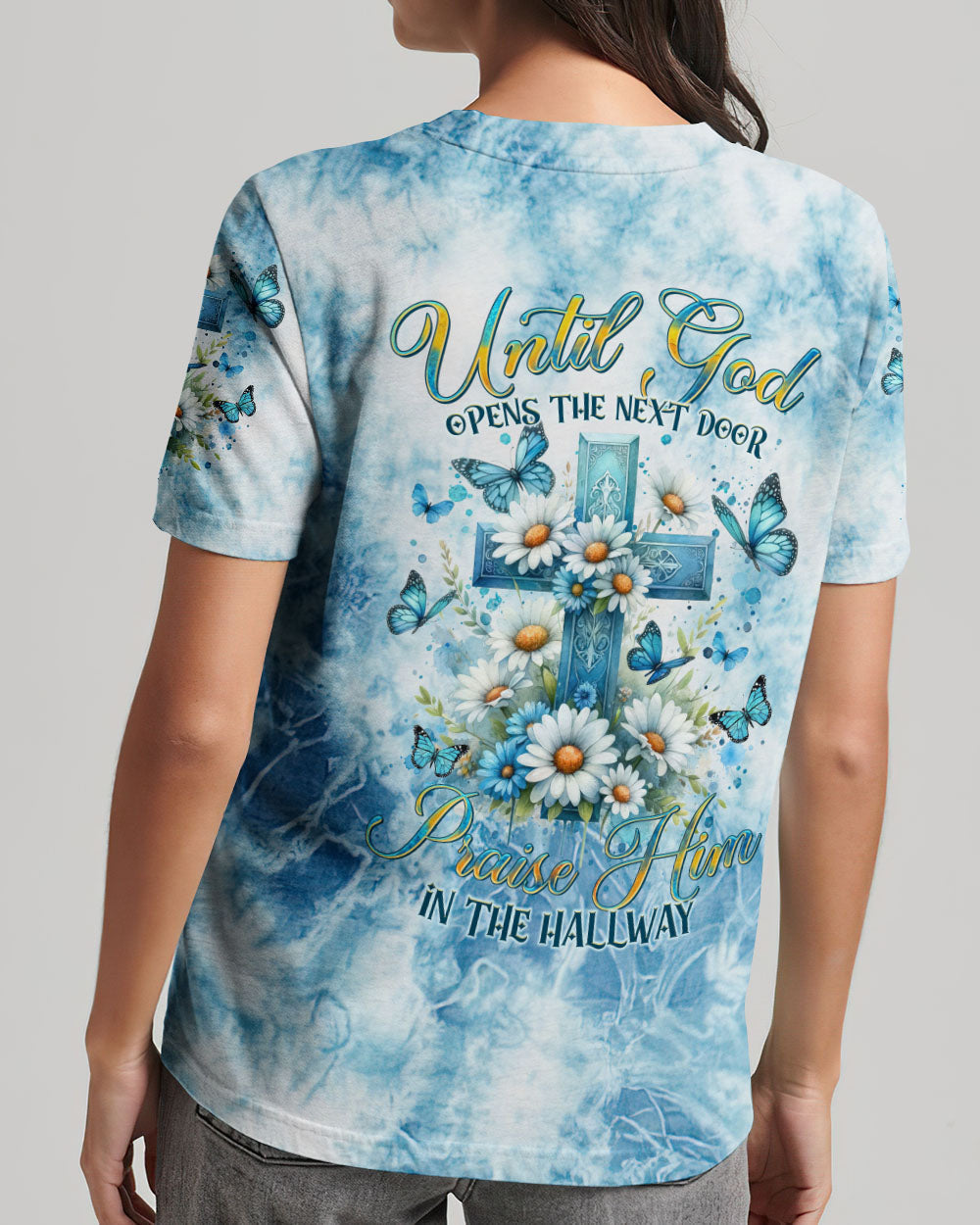 Until God Opens The Next Door Women's All Over Print Shirt - Tltr1502242, easychoo.com