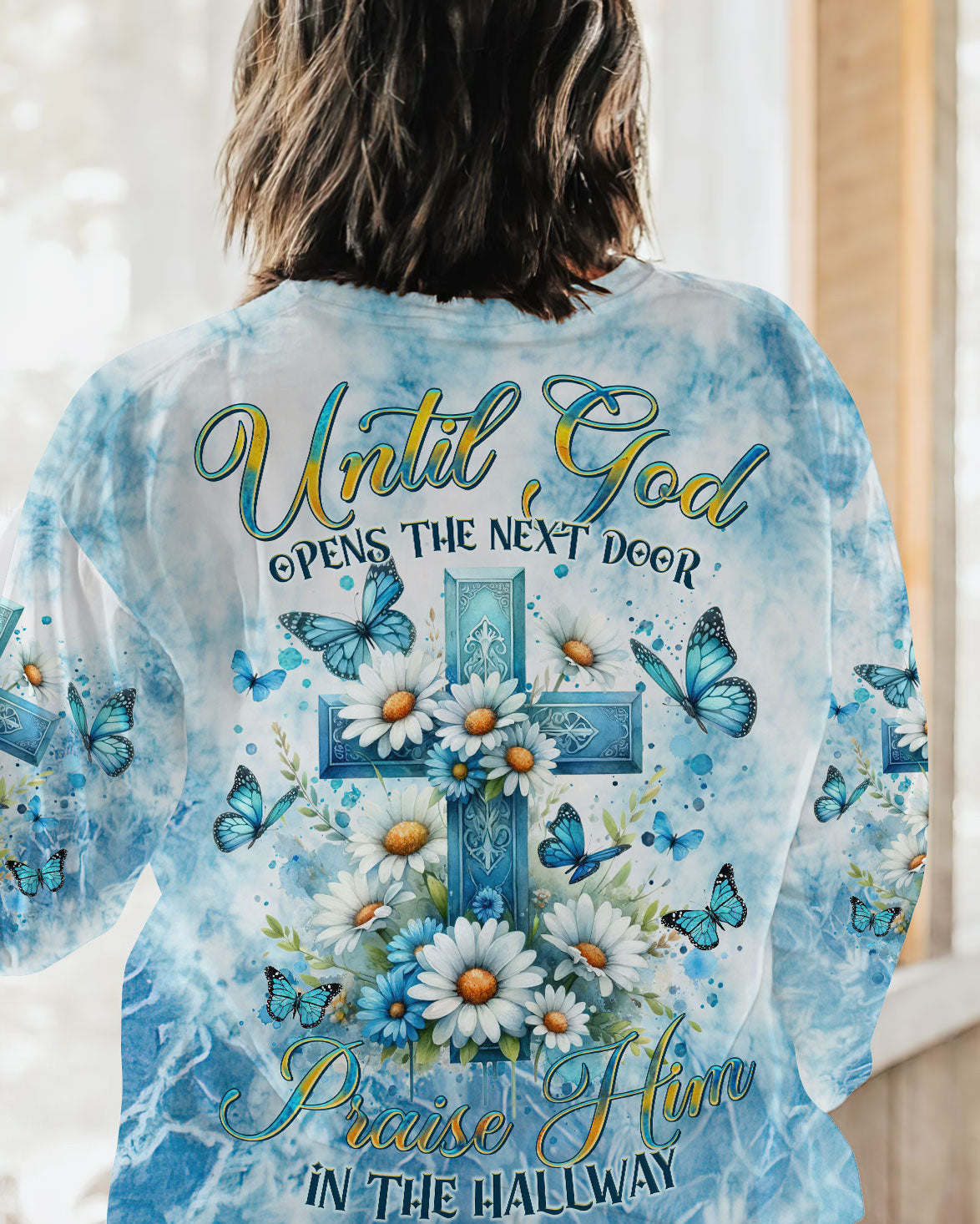 Until God Opens The Next Door Women's All Over Print Shirt - Tltr1502242, easychoo.com