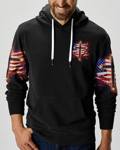 I Can Do All Things Through Christ Cross Flag Men's All Over Print Shirt - Tlno0801243, easychoo.com