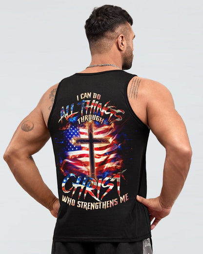 I Can Do All Things Through Christ Cross Flag Men's All Over Print Shirt - Tlno0801243, easychoo.com