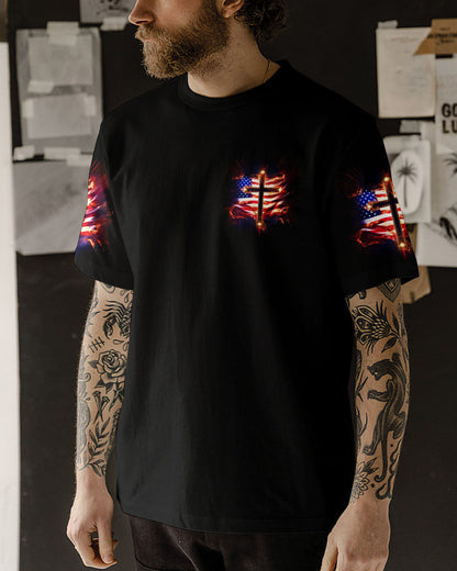 I Can Do All Things Through Christ Cross Flag Men's All Over Print Shirt - Tlno0801243, easychoo.com