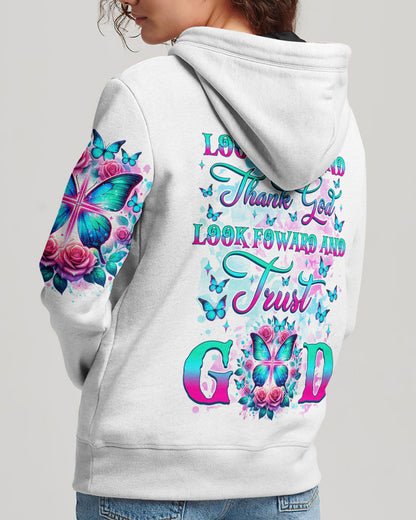 Look Back And Thank God Butterfly Women's All Over Print Shirt - Tlnz3101244, easychoo.com