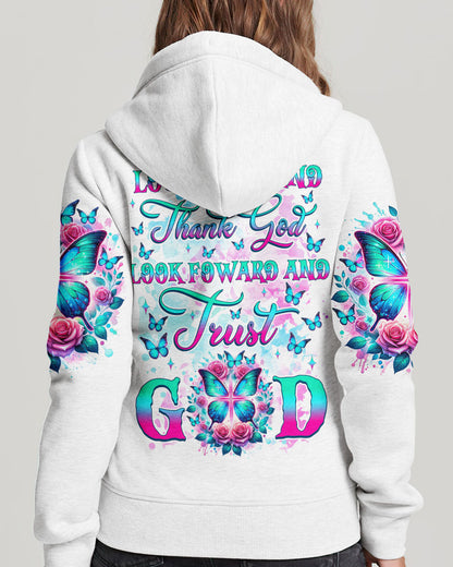 Look Back And Thank God Butterfly Women's All Over Print Shirt - Tlnz3101244, easychoo.com